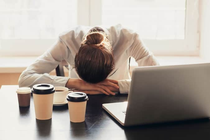 Woman under stress