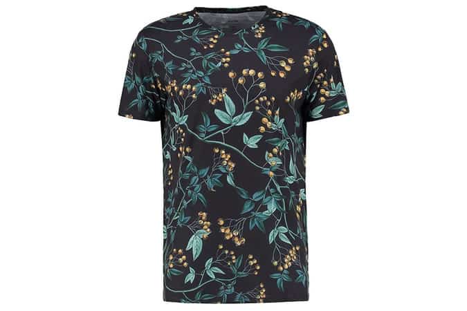 Kiomi Black Botanical T-Shirt