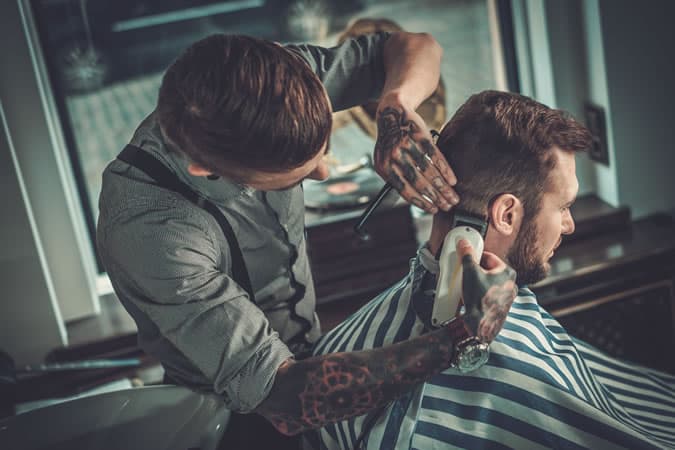 Man at barbers