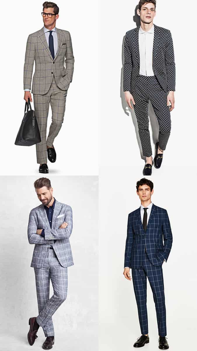 Men's Printed and Patterned Suits Outfit Inspiration Lookbook