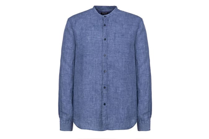 Woolrich Corean Grandad Collar Shirt