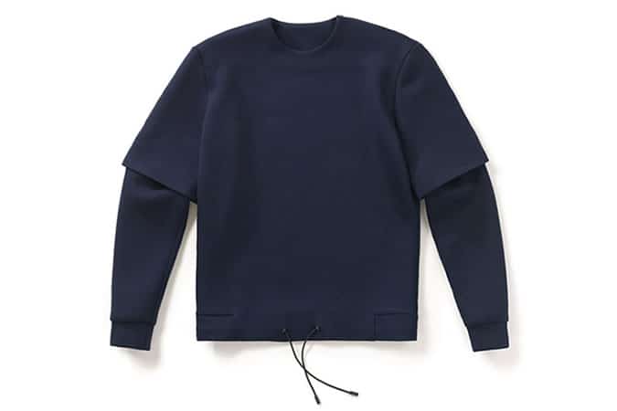 What We Wear Navy Double Sleeve Jumper