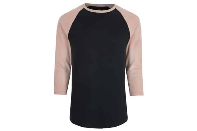 River Island Pink Raglan Sleeve Slim Fit T-Shirt