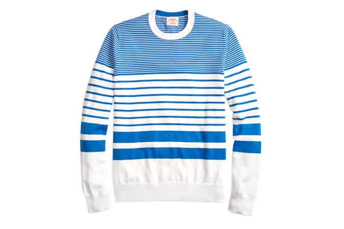 Brooks Brothers Nautical-Stripe Cotton Crewneck Sweater