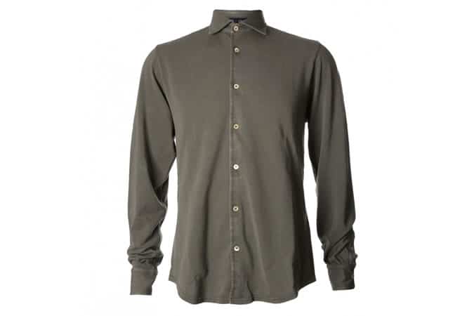 Fedeli for Drake's Green Cotton Polo Shirt