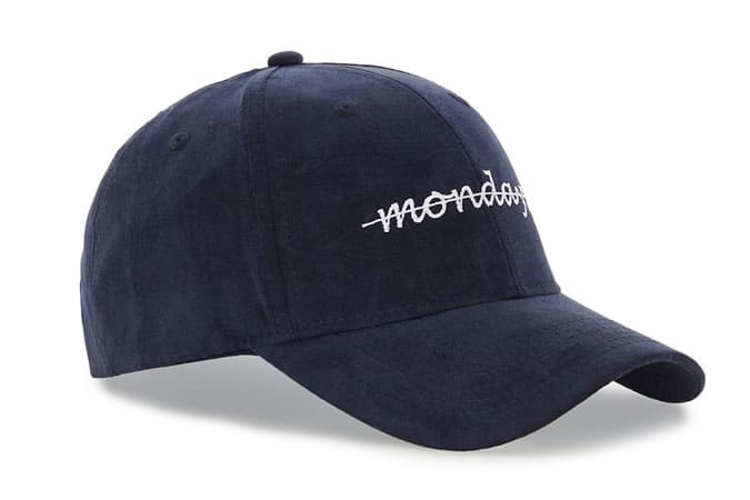 Navy Blue Mondays Curve Peak Cap