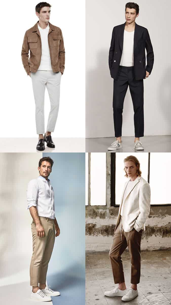 Men's Cropped Trousers Fashion & Style Outfit Inspiration Lookbook