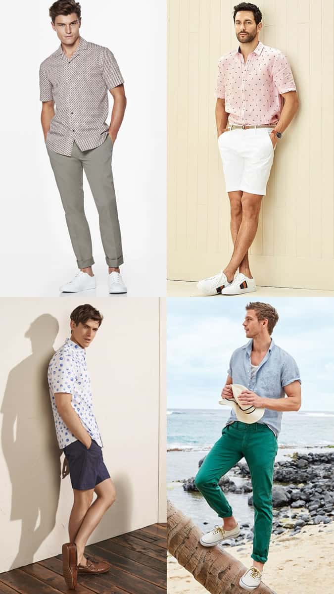 Men's Short-Sleeved Shirts Fashion & Style Outfit Inspiration Lookbook