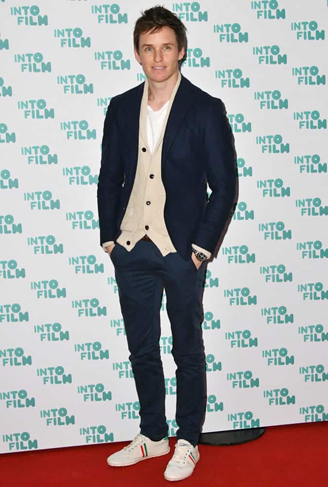 Eddie Redmayne Cream Cardigan