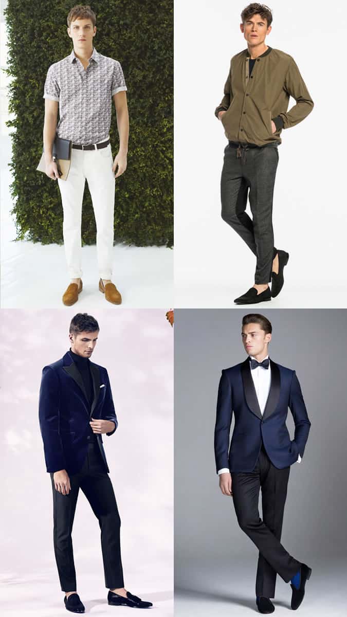 Men's Slipper Loafers Fashion & Style Outfit Inspiration Lookbook