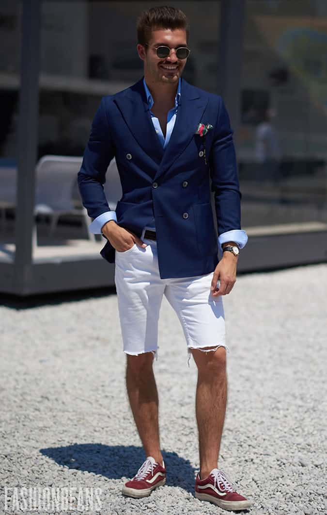 Pitti Uomo 92 frayed shorts