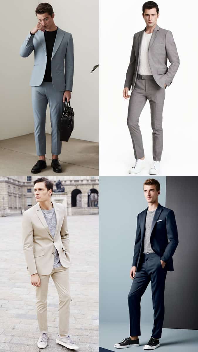 How to dress down a suit with a T-shirt