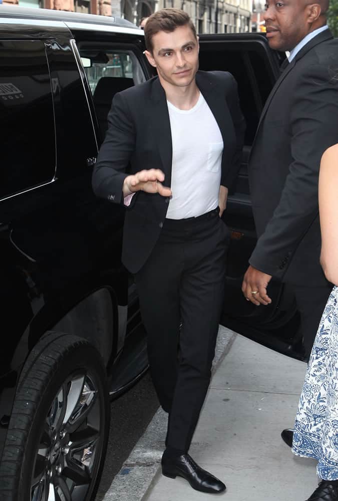 Dave Franco black suit