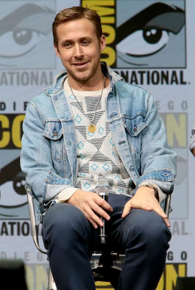 Ryan Gosling wearing a denim jacket