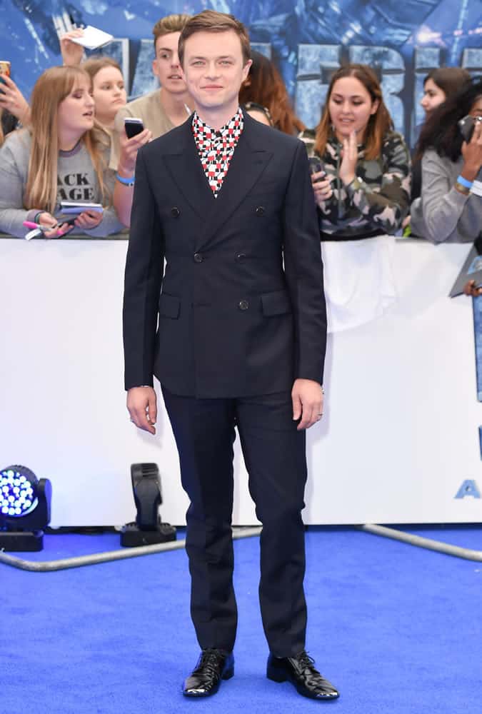 Dane Dehaan wearing a double-breasted suit