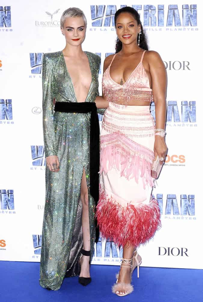 Rihanna and Cara Delevingne at Valerian screening