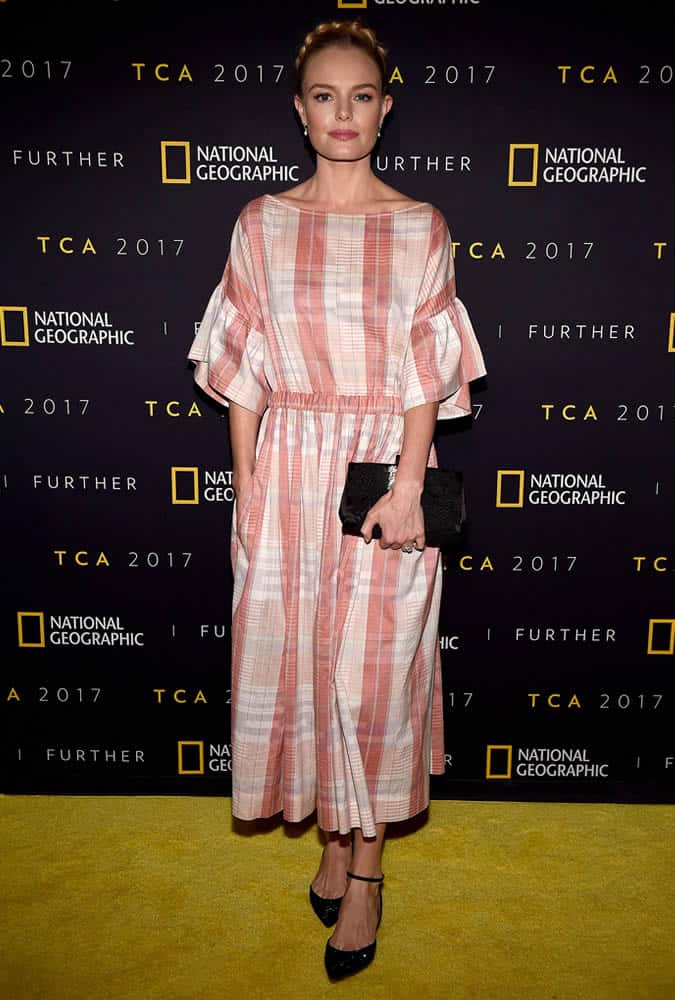 Kate Bosworth wearing check dress