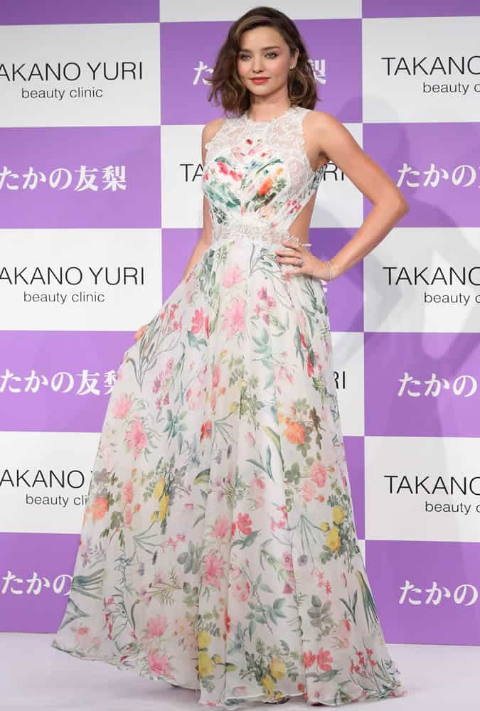 Miranda Kerr floral dress