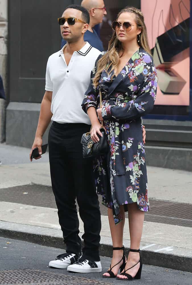 John Legend and Chrissy Teigen out in New Rowkr