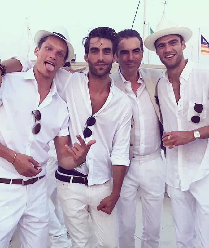 Jon Kortajarena dressed all in white