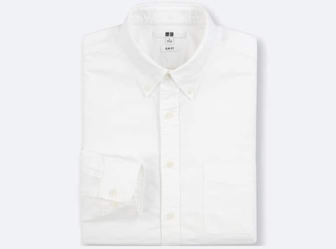 Uniqlo Men's Oxford Slim Fit Long Sleeve Shirt