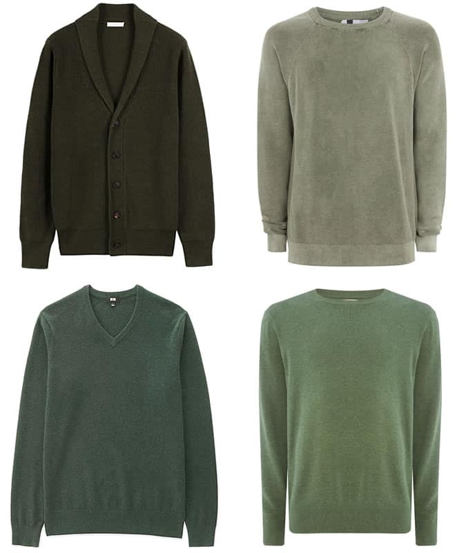 the best green knitwear for men