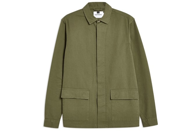Topman Khaki Two Pocket Overshirt