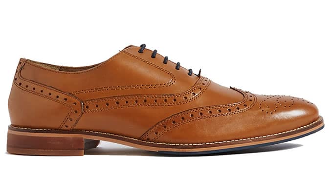 Leather Layered Sole Brogue Shoes