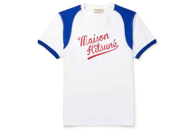 Maison Kitsuné Ivy League Printed Cotton-Jersey T-Shirt