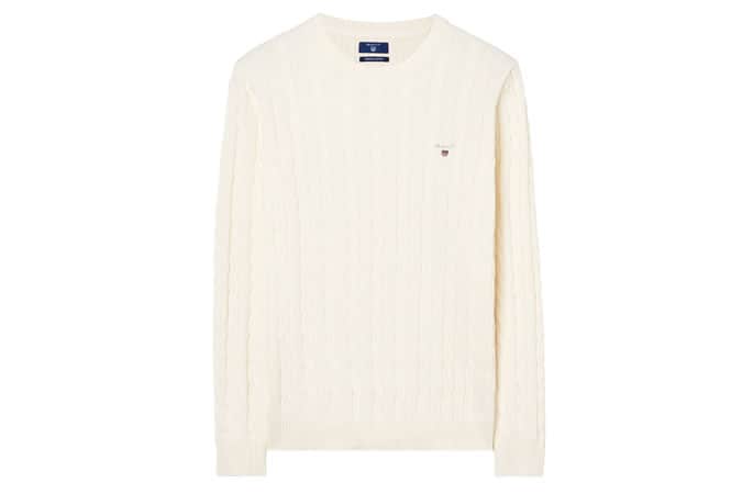 Gant Cotton Cable Crewneck Jumper