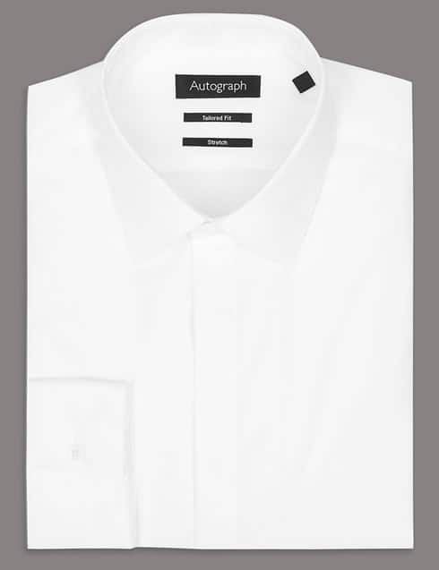 Cotton Rich Tailored Fit Shirt with Stretch
