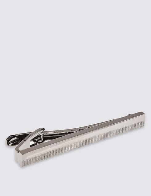 Split Textured Tie Clip