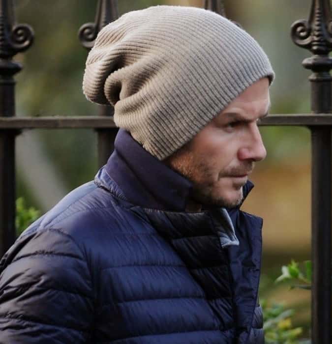 David Beckham oversized beanie