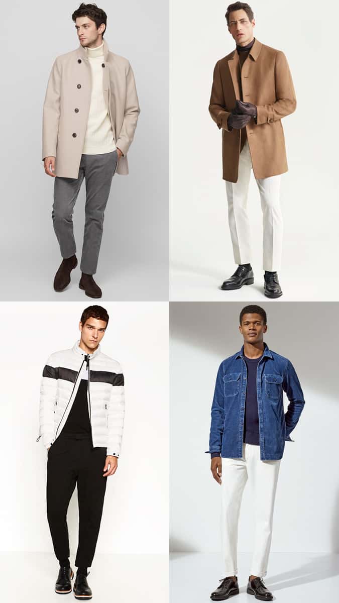 How to wear white in winter for men