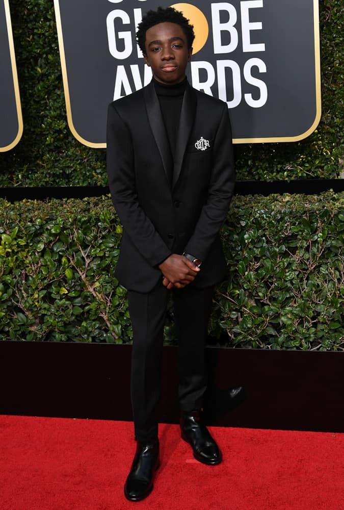 Caleb McLaughlin At The 2018 Golden Globe Awards