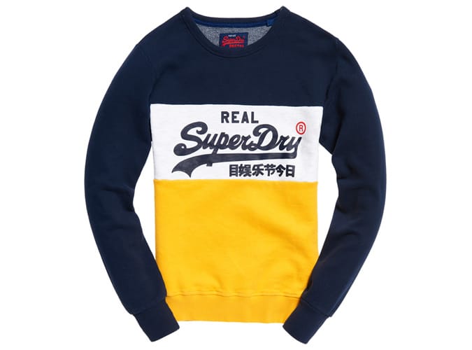 Superdry Vintage Logo Panel Crew Sweatshirt
