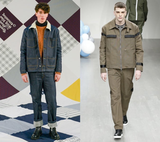 Utilitarian workwear on the AW18 London Fashion Week Men's runways