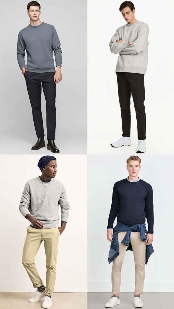 How To Wear A Sweatshirt And Chinos