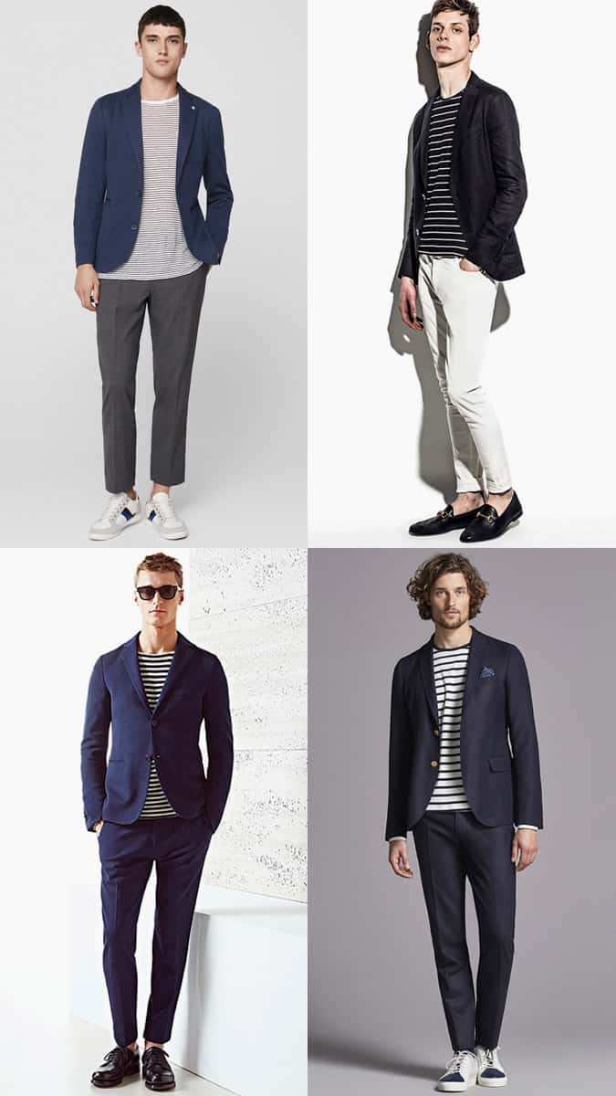 How To Wear A Navy Blazer With A Breton Top