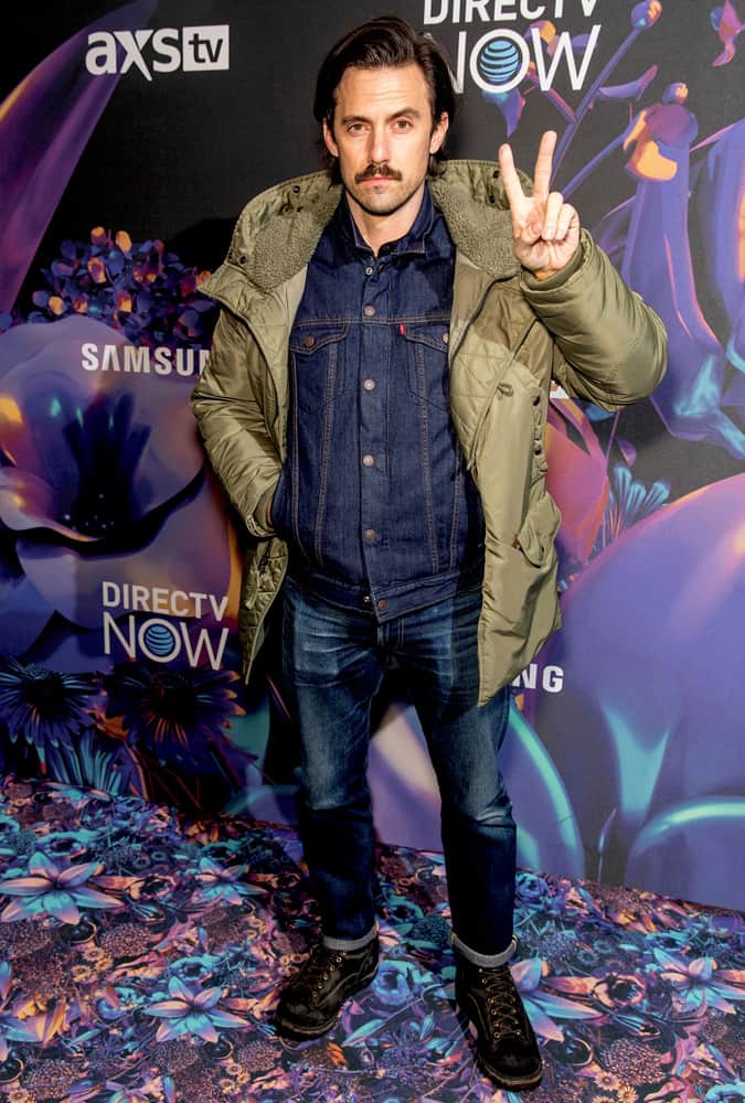 Milo Ventimiglia Wearing Double Denim