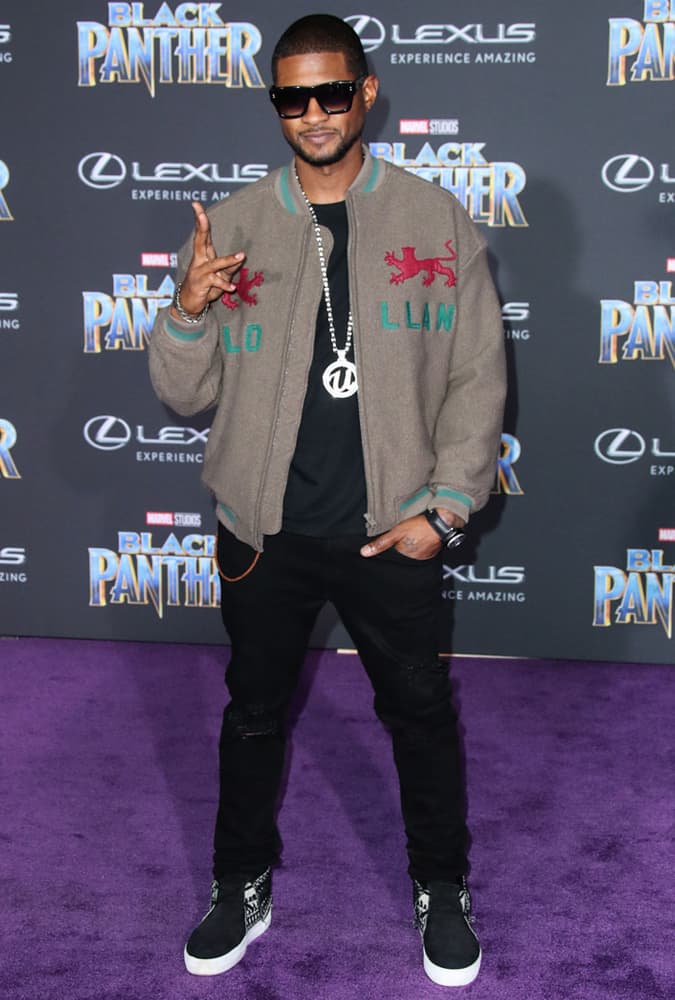 Usher At The Blank Panther Premiere