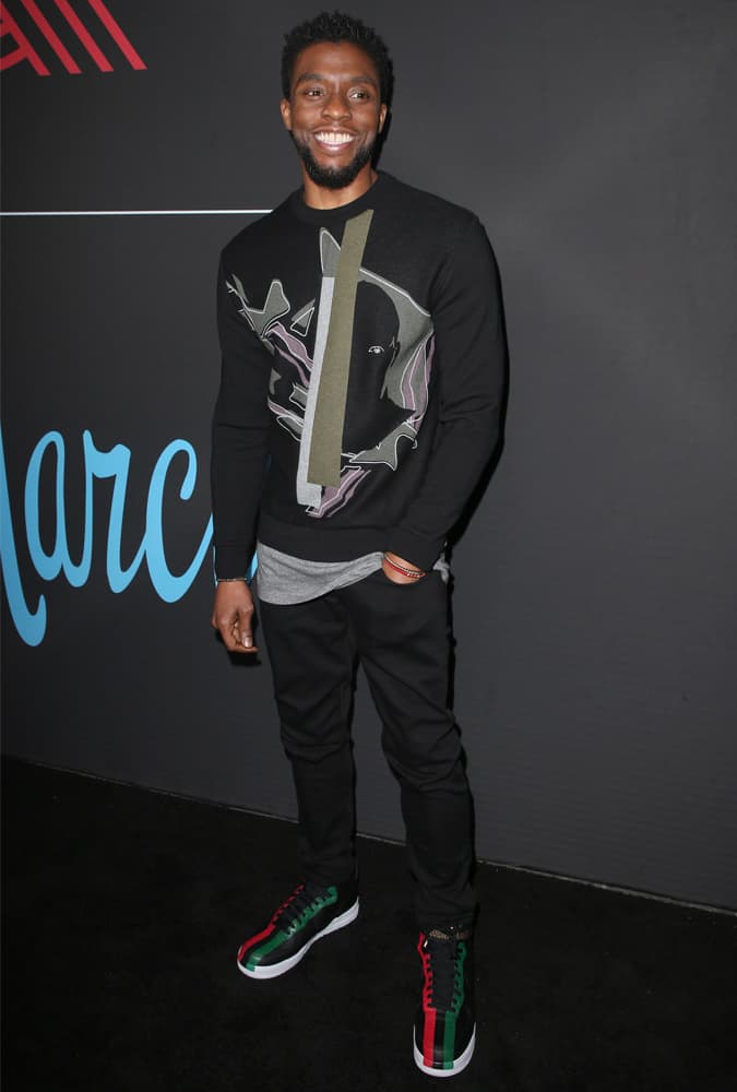 Chadwick Boseman at GQ x Neiman Marcus All-Star Weekend Party, LA
