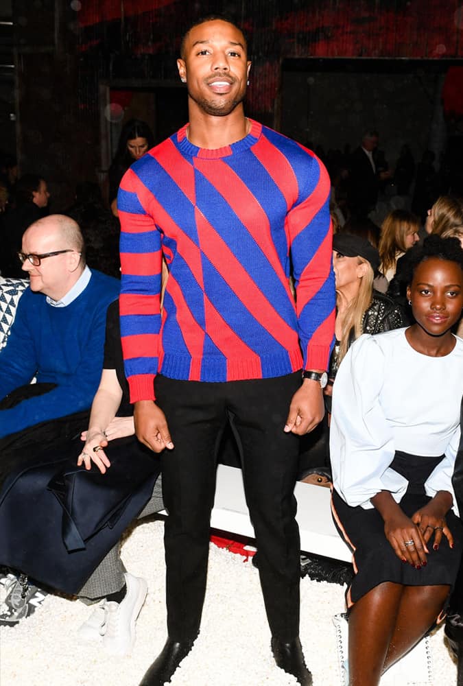 Michael B Jordan At The Calvin Klein Show At New York Fashion Week