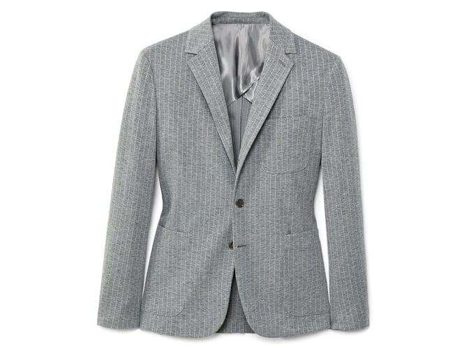 Mango Striped Unstructured Blazer