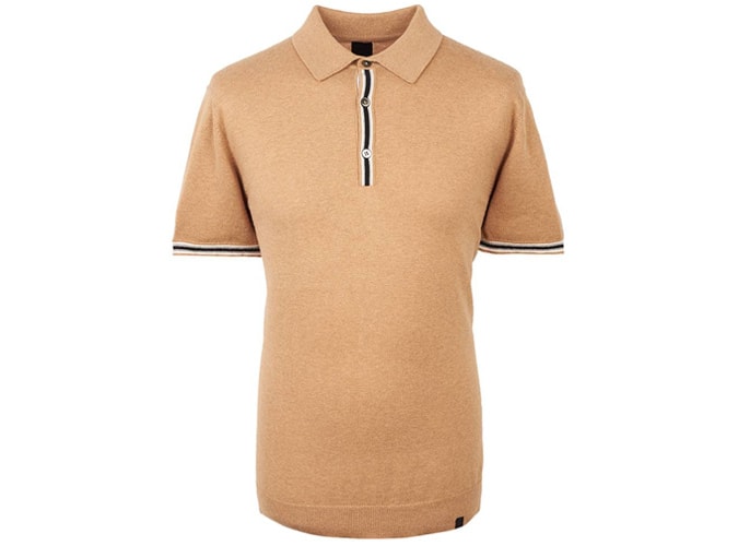 Pretty Green Black Label Knitted Polo Shirt