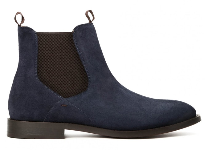 Hudson Wynford Suede Navy Chelsea Boot