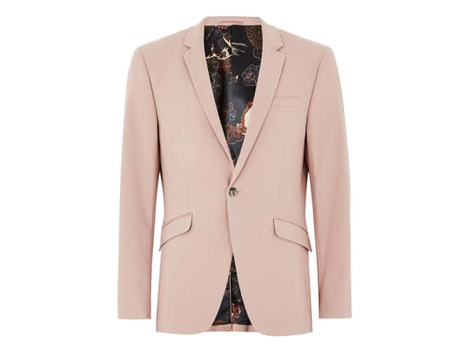 Topman Dusty Rose Skinny Suit Jacket