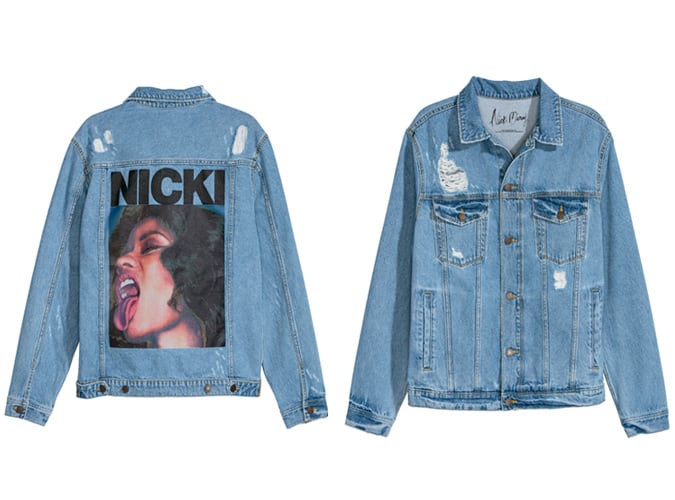 H&M Printed Denim Jacket