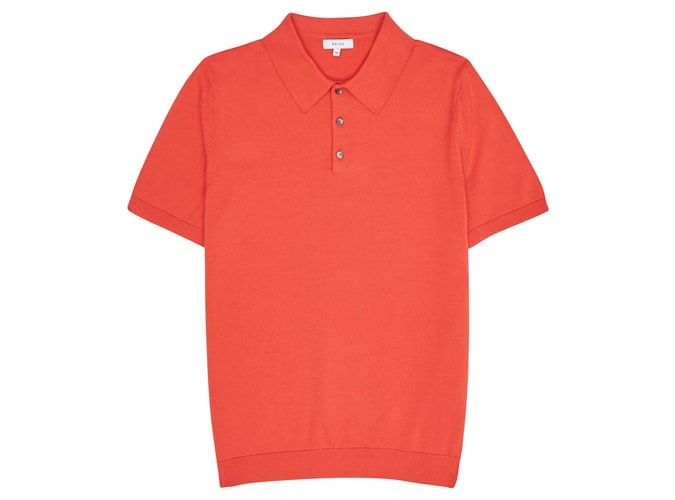 Reiss Varsity Short Sleeved Polo