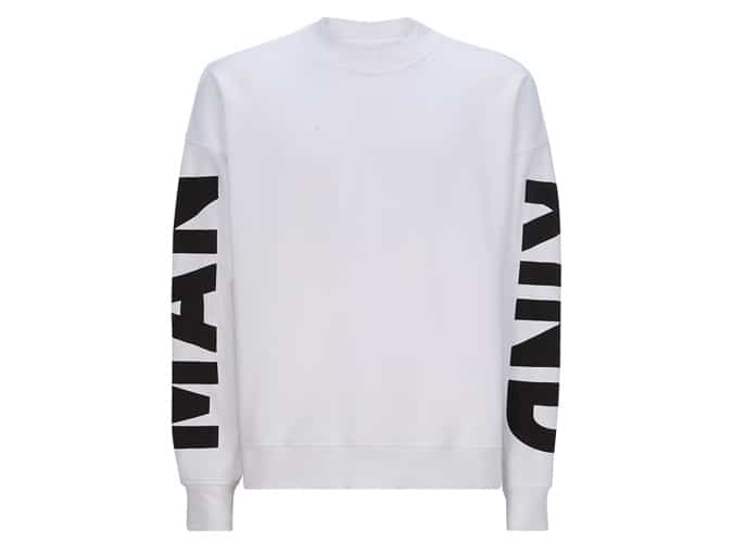 7 For All Mankind Bright White Jersey Sweatshirt